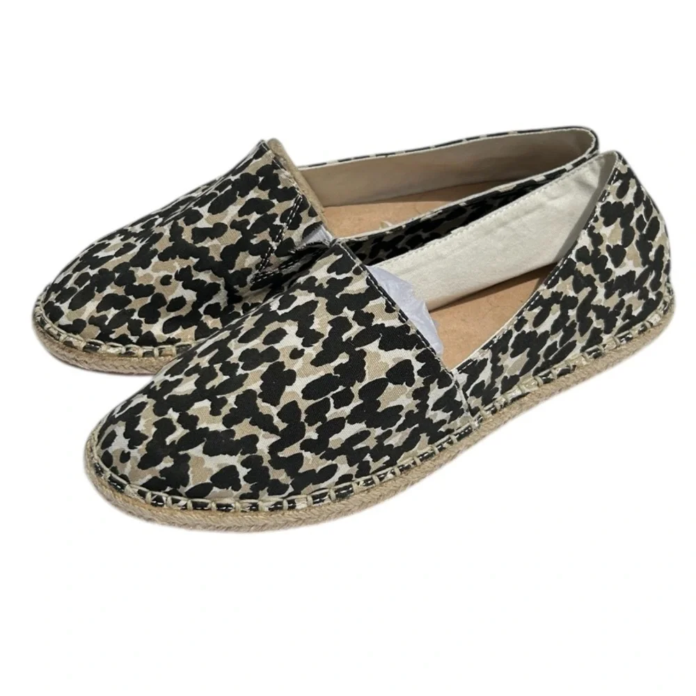 NWOT Leopard Print Espadrille Flats 10